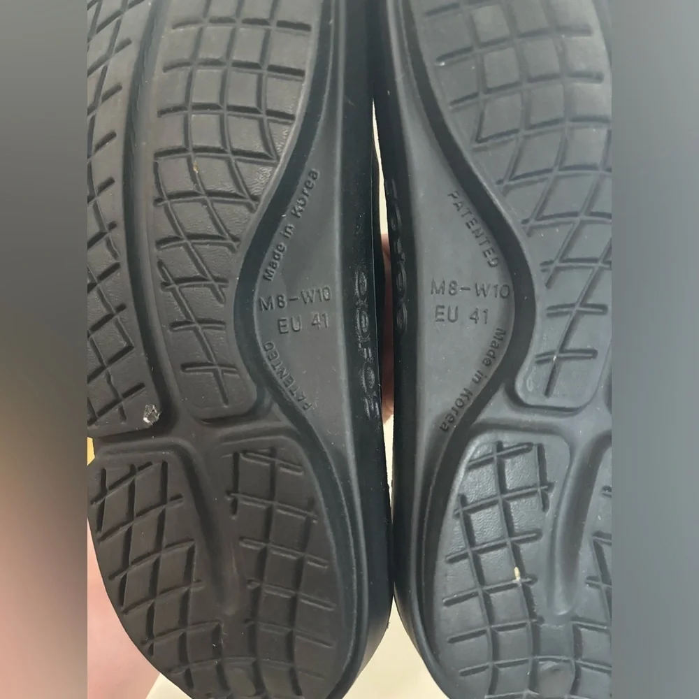 OOFOS | OOahh Sport‎ Sandals Black Slides Sz M8/W10